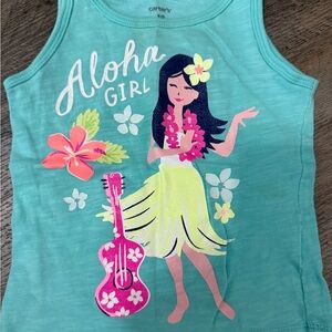 Carter's Teal Aloha Girl Tank Top